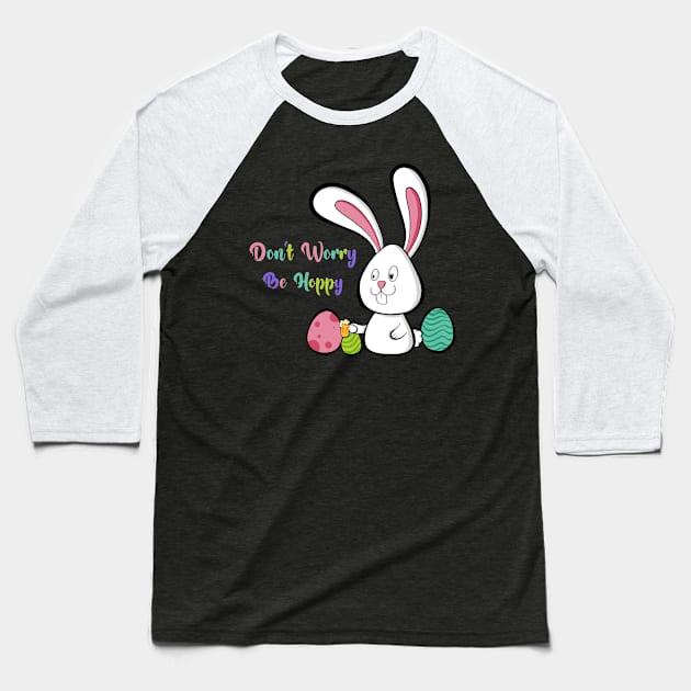 Hoppy Bunny Baseball T-Shirt by Art by Nabes